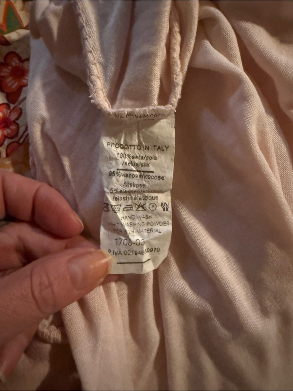Authentic Silk Ballet Pink Silk Skirt purchased in Italy - Picture 5 of 5